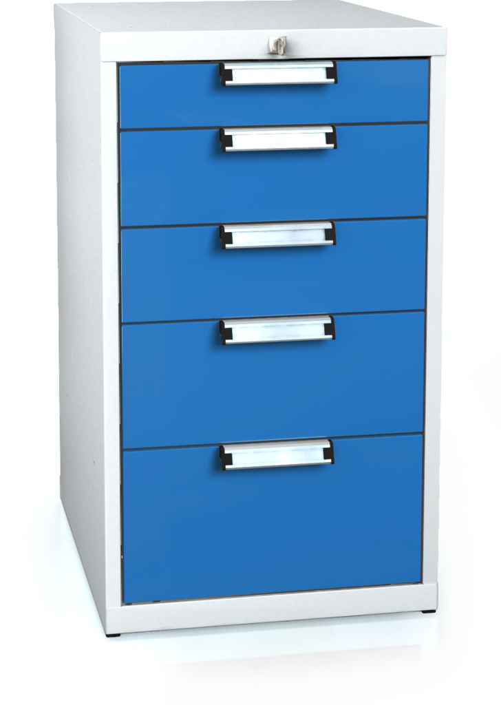 Universal cabinet for workbenches 840 x 480 x 600 - 5x drawer